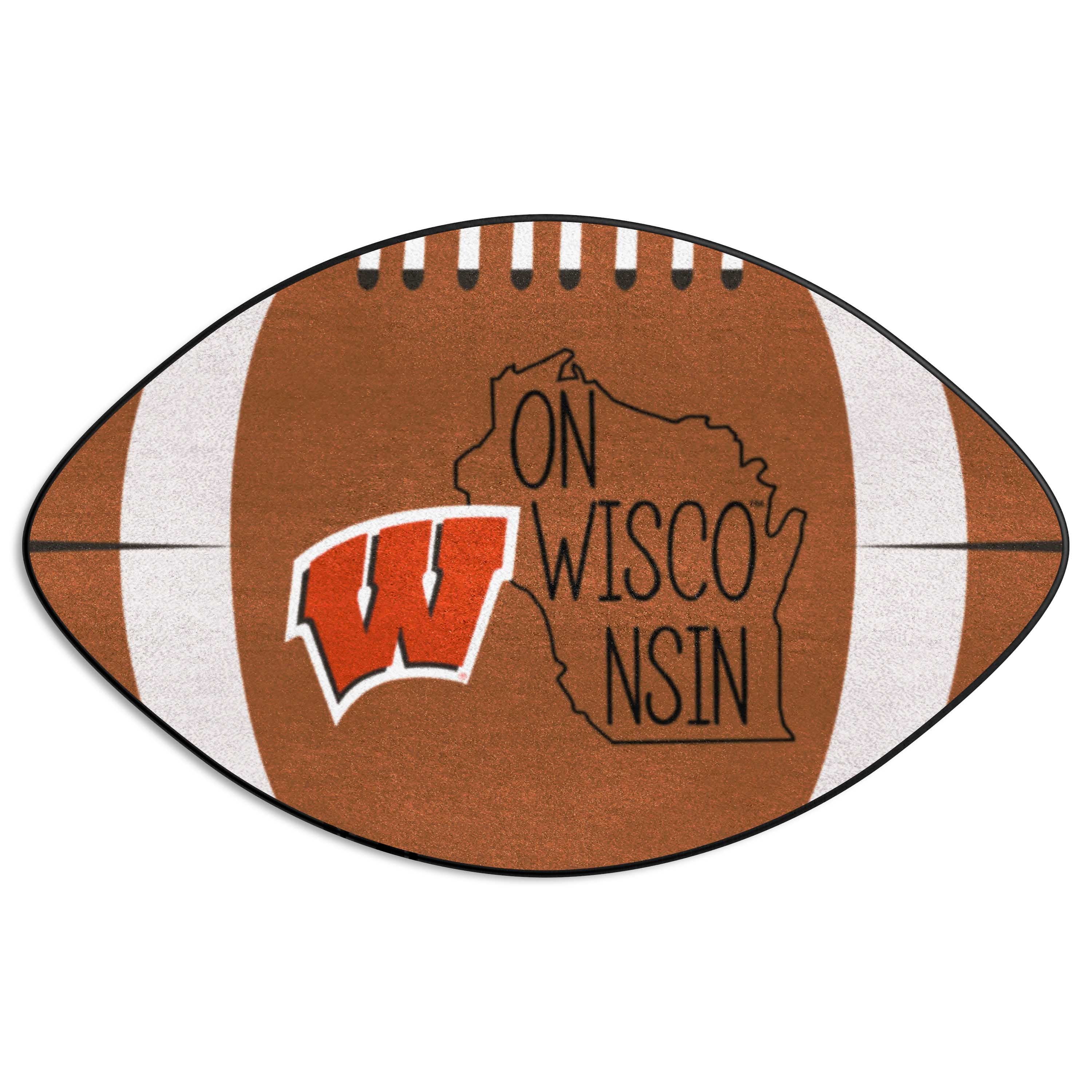 Wisconsin Badgers Southern Style Football Rug - 20.5in. x 32.5in.