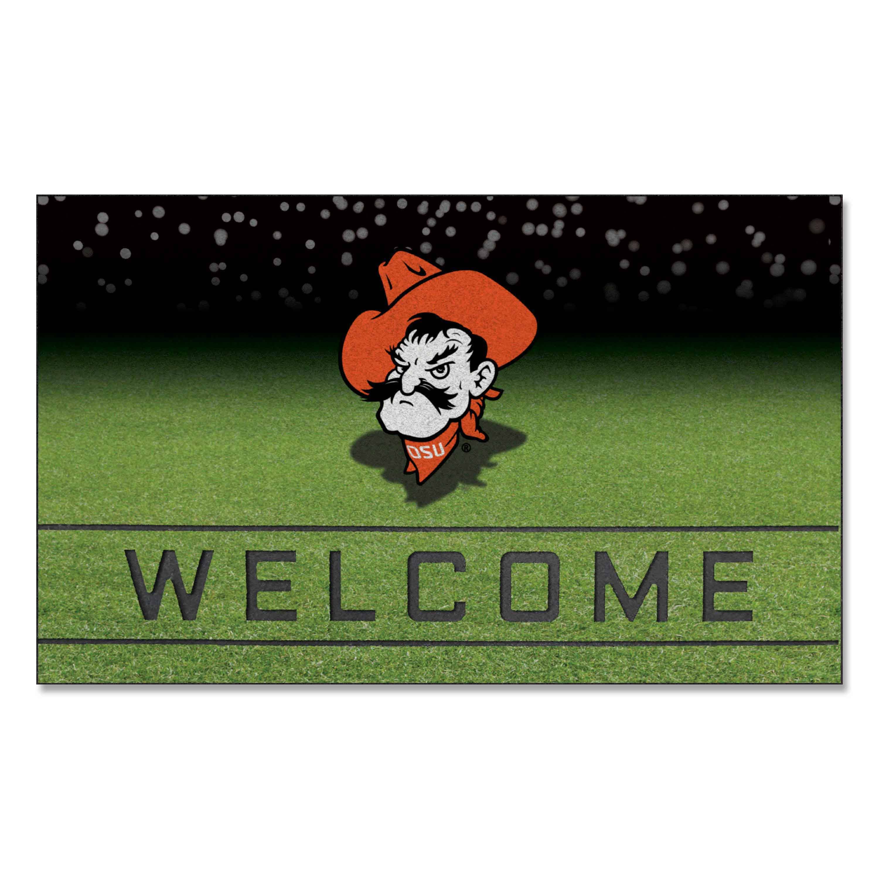 Oklahoma State Cowboys Rubber Door Mat - 18in. x 30in. - Oklahoma State