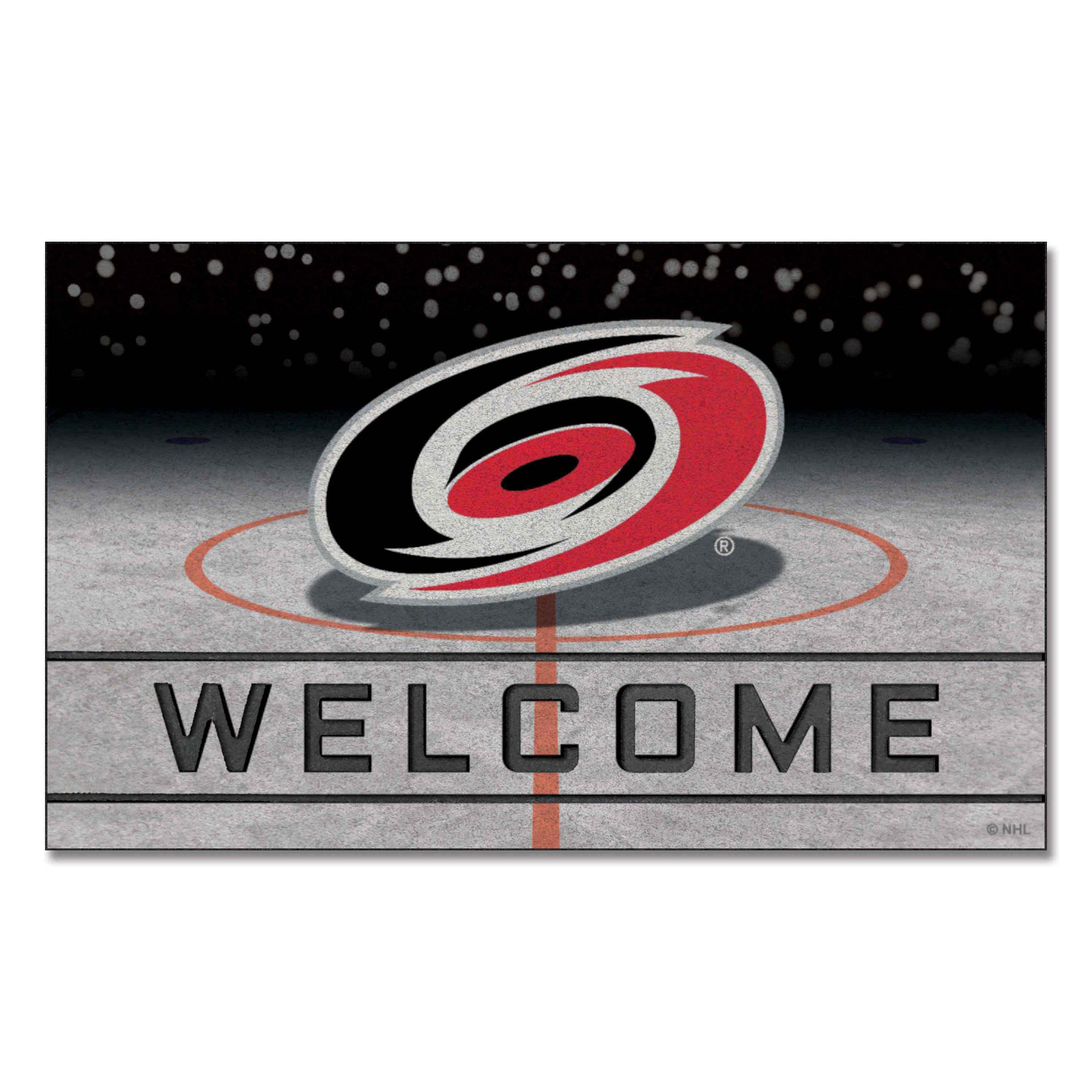 Carolina Hurricanes Rubber Door Mat - 18in. x 30in.