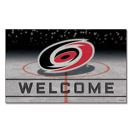 Carolina Hurricanes Rubber Door Mat - 18in. x 30in. - Carolina Hurricanes