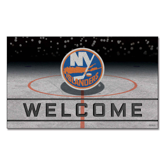 New York Islanders Rubber Door Mat - 18in. x 30in.