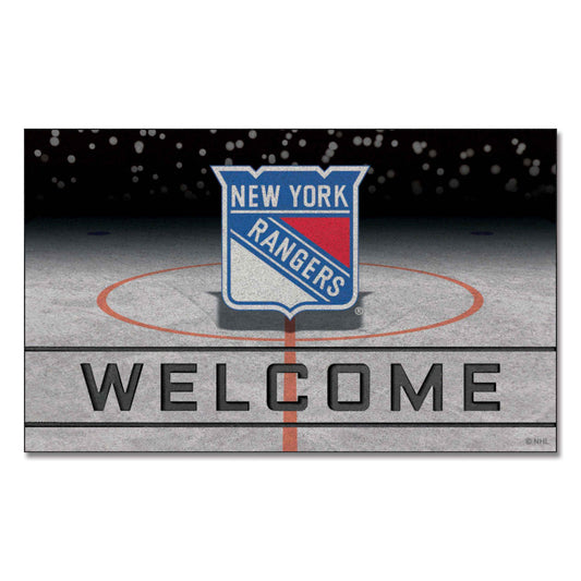 New York Rangers Rubber Door Mat - 18in. x 30in.