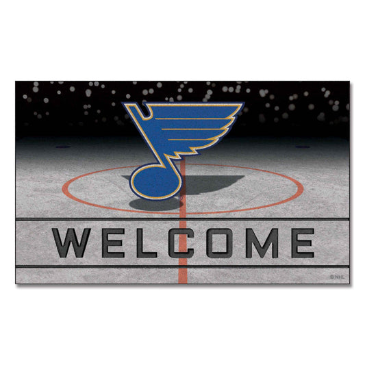 St. Louis Blues Rubber Door Mat - 18in. x 30in.