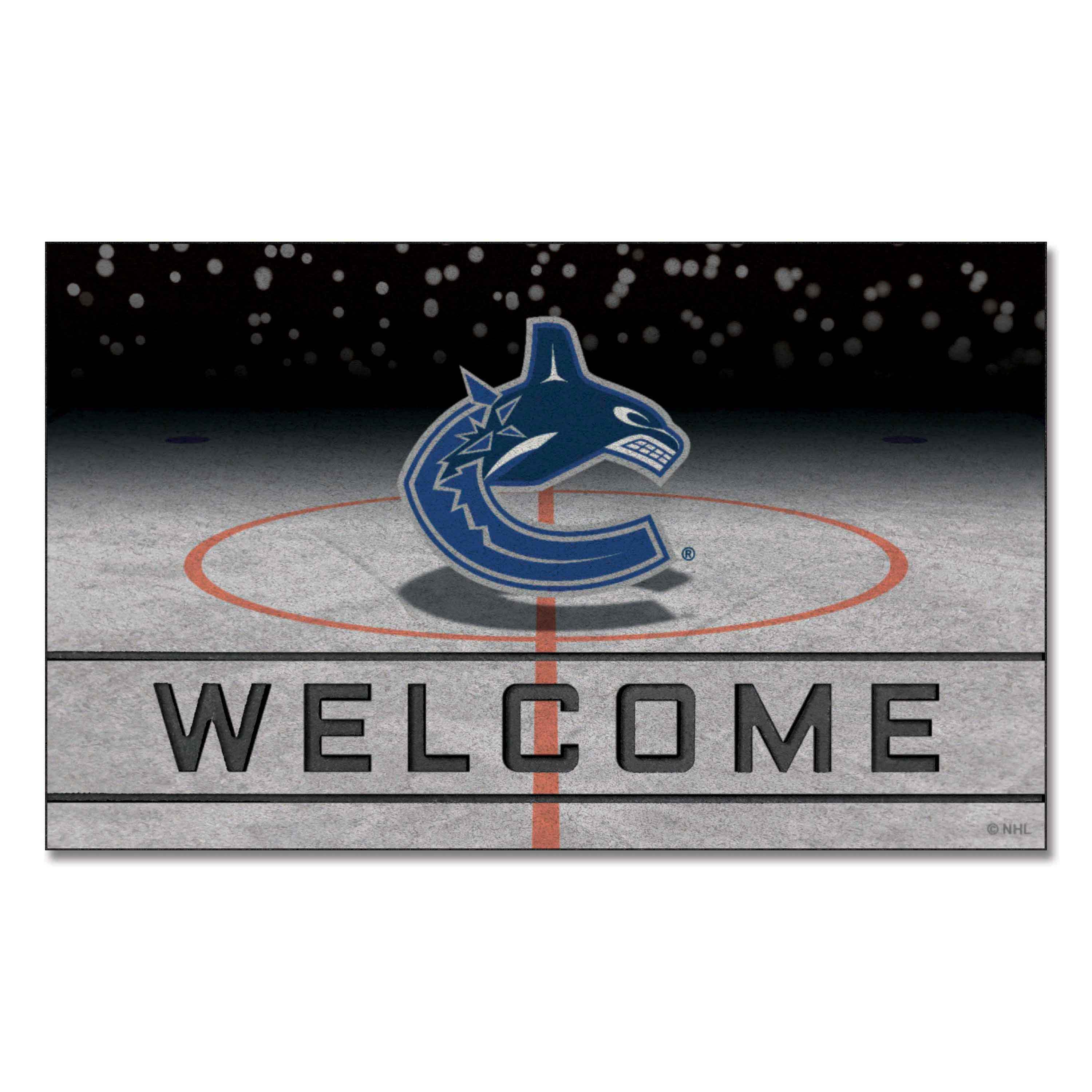 Vancouver Canucks Rubber Door Mat - 18in. x 30in.