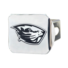 Oregon State Beavers Chrome Metal Hitch Cover with Chrome Metal 3D Emblem