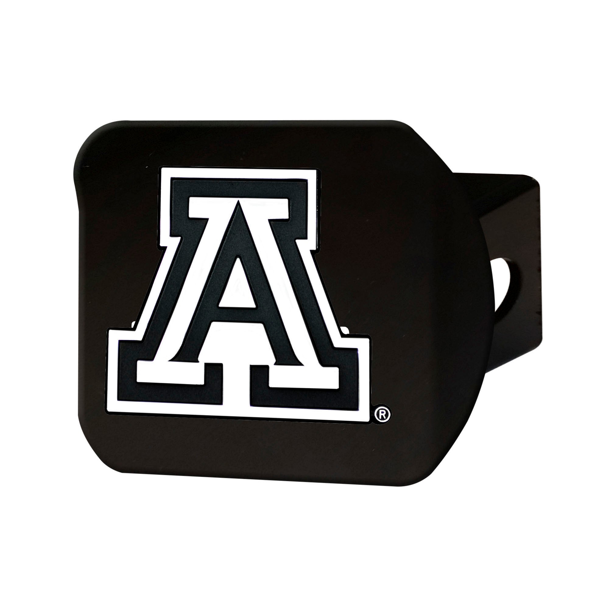 Arizona Wildcats Black Metal Hitch Cover with Metal Chrome 3D Emblem