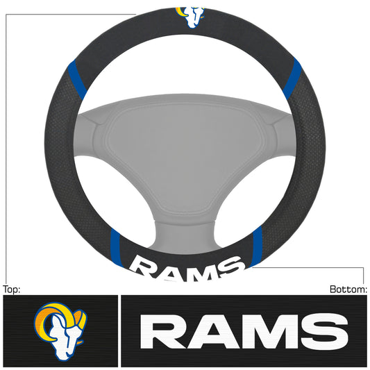 Los Angeles Rams Embroidered Steering Wheel Cover