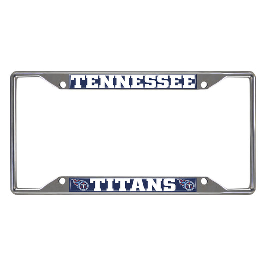 Tennessee Titans Chrome Metal License Plate Frame, 6.25in x 12.25in