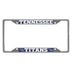 Tennessee Titans Chrome Metal License Plate Frame, 6.25in x 12.25in