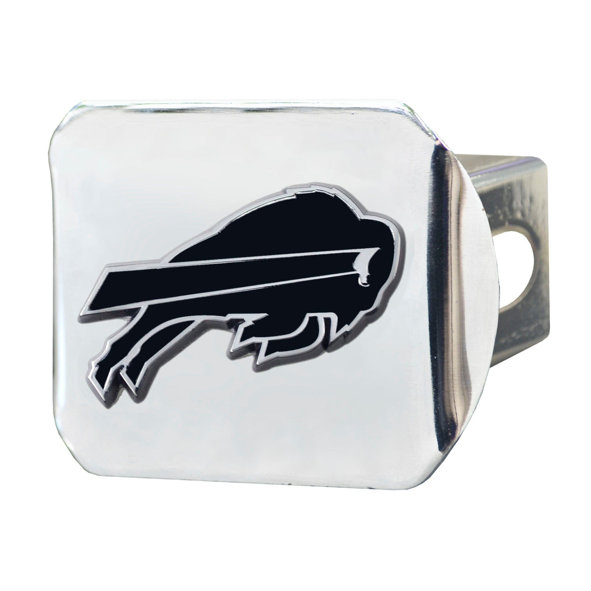 Buffalo Bills Chrome Metal Hitch Cover with Chrome Metal 3D Emblem - Buffalo Bills