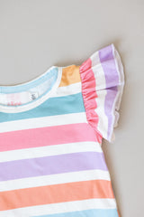 Spring Stripes S/S Flutter Bodysuit