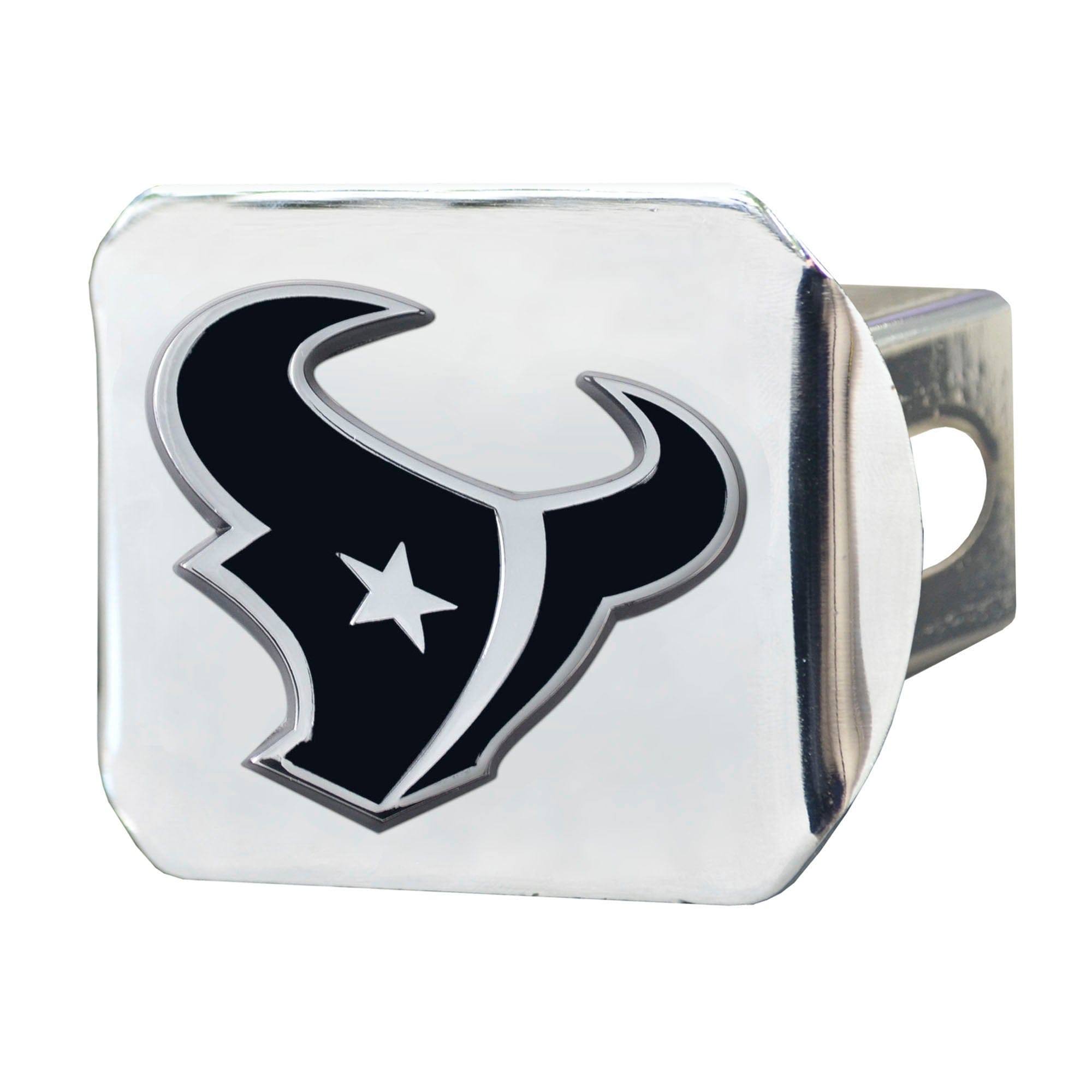 Houston Texans Chrome Metal Hitch Cover with Chrome Metal 3D Emblem - Houston Texans