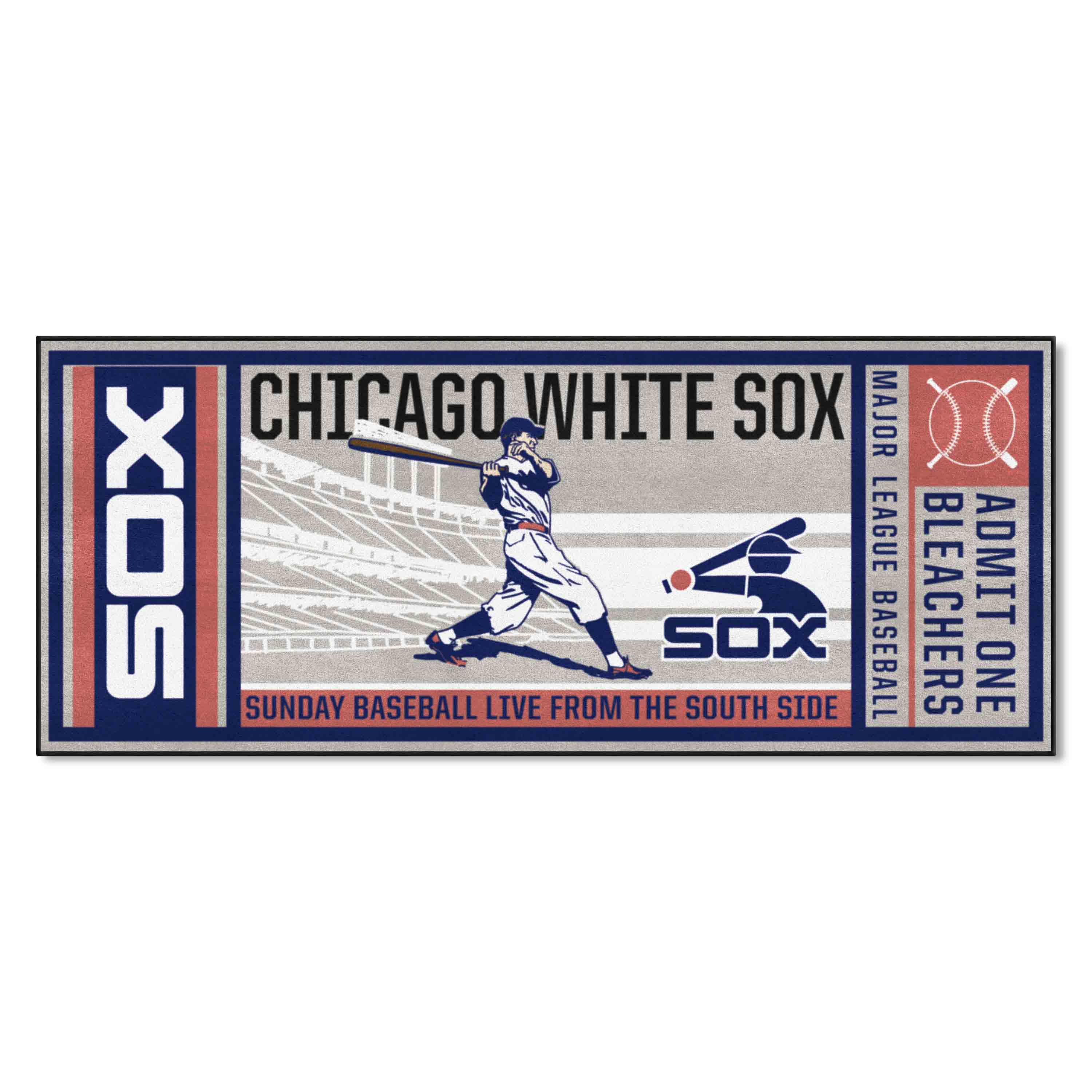 Chicago White Sox Ticket Runner Rug - 30in. x 72in.1917