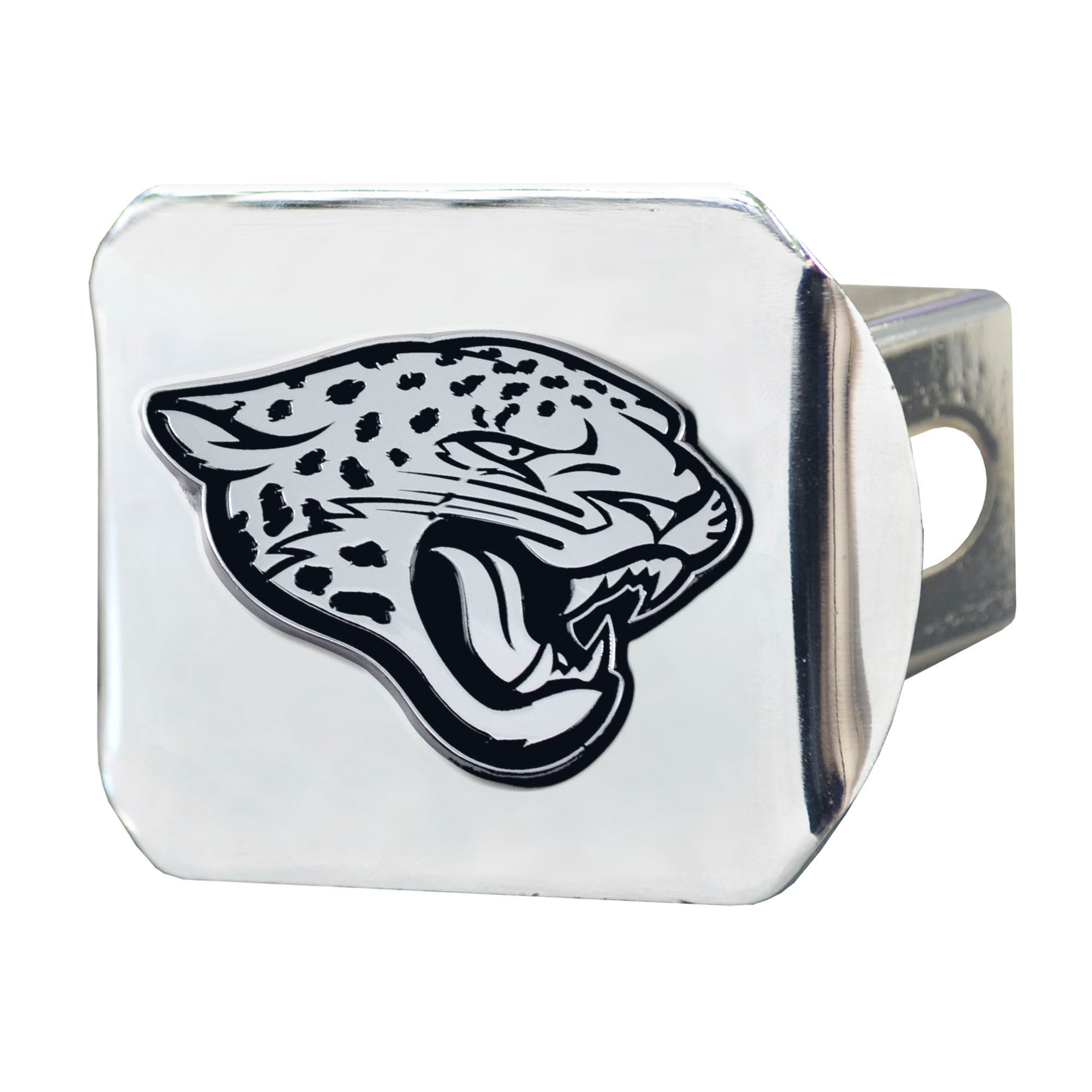 Jacksonville Jaguars Chrome Metal Hitch Cover with Chrome Metal 3D Emblem