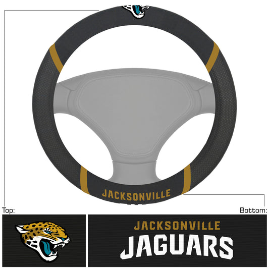 Jacksonville Jaguars Embroidered Steering Wheel Cover