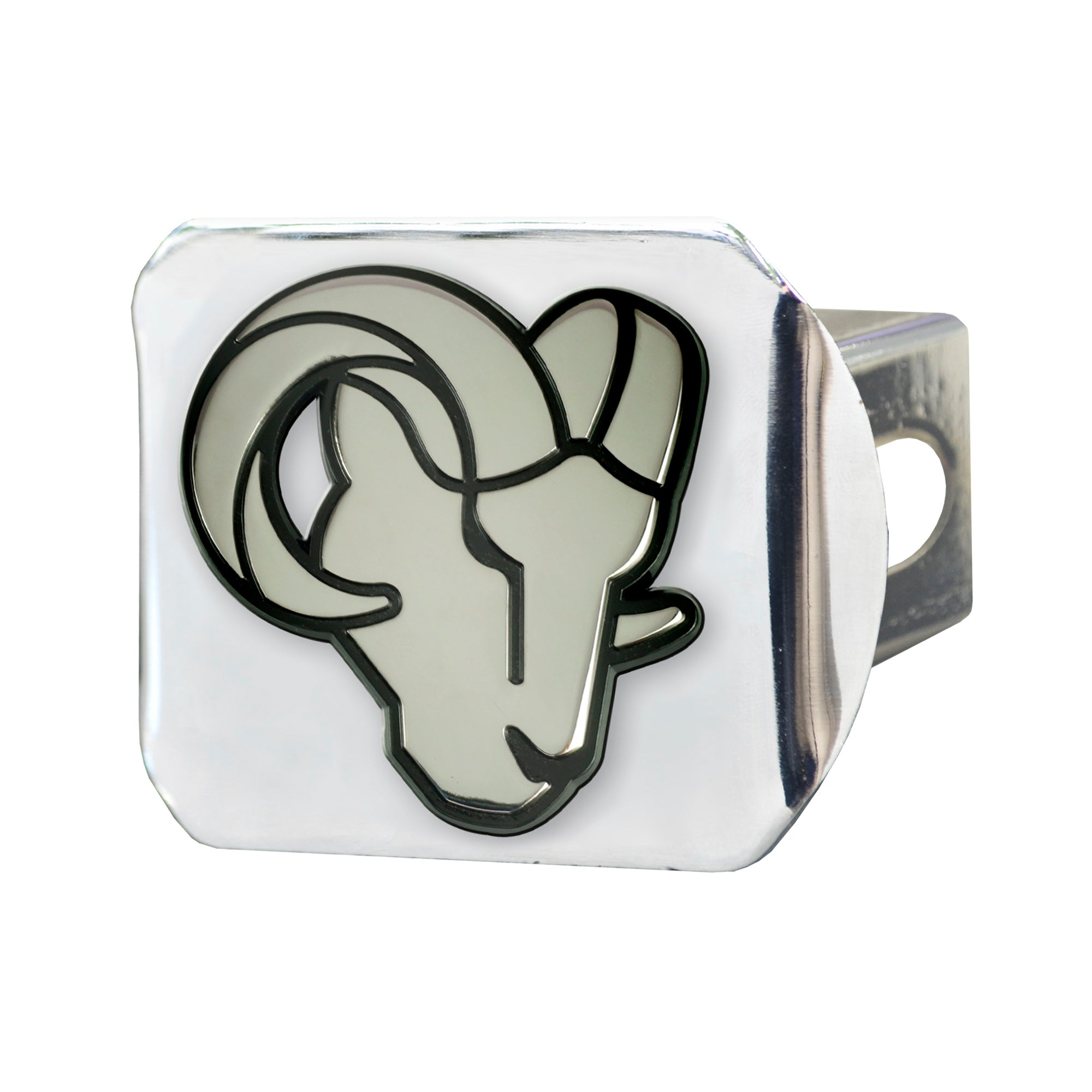 Los Angeles Rams Chrome Metal Hitch Cover with Chrome Metal 3D Emblem