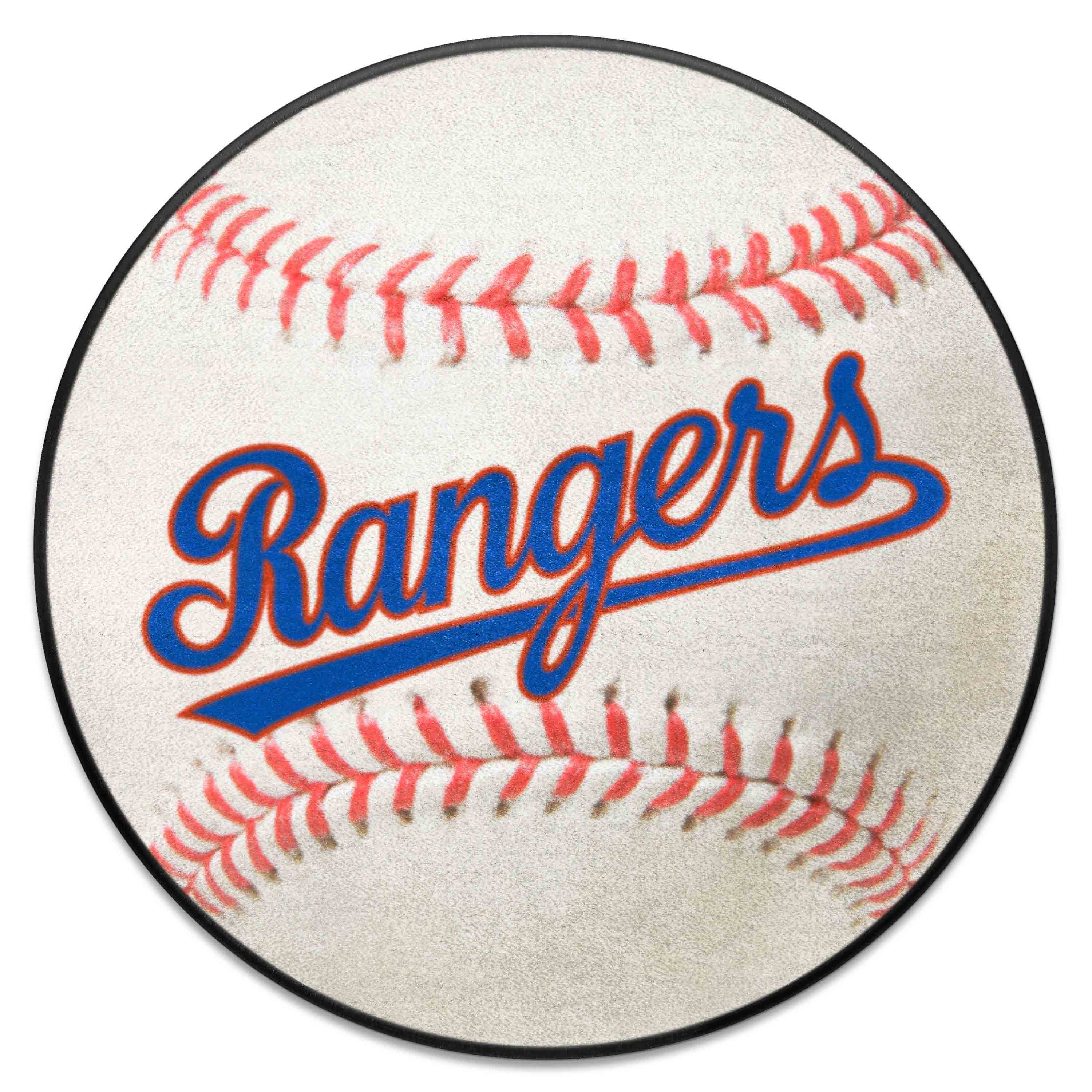 Texas Rangers Baseball Rug - 27in. Diameter