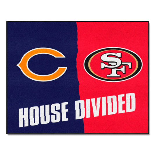 House Divided - Bears / 49ers House Divided Rug - 34 in. x 42.5 in. - House Divided - Bears / 49ers