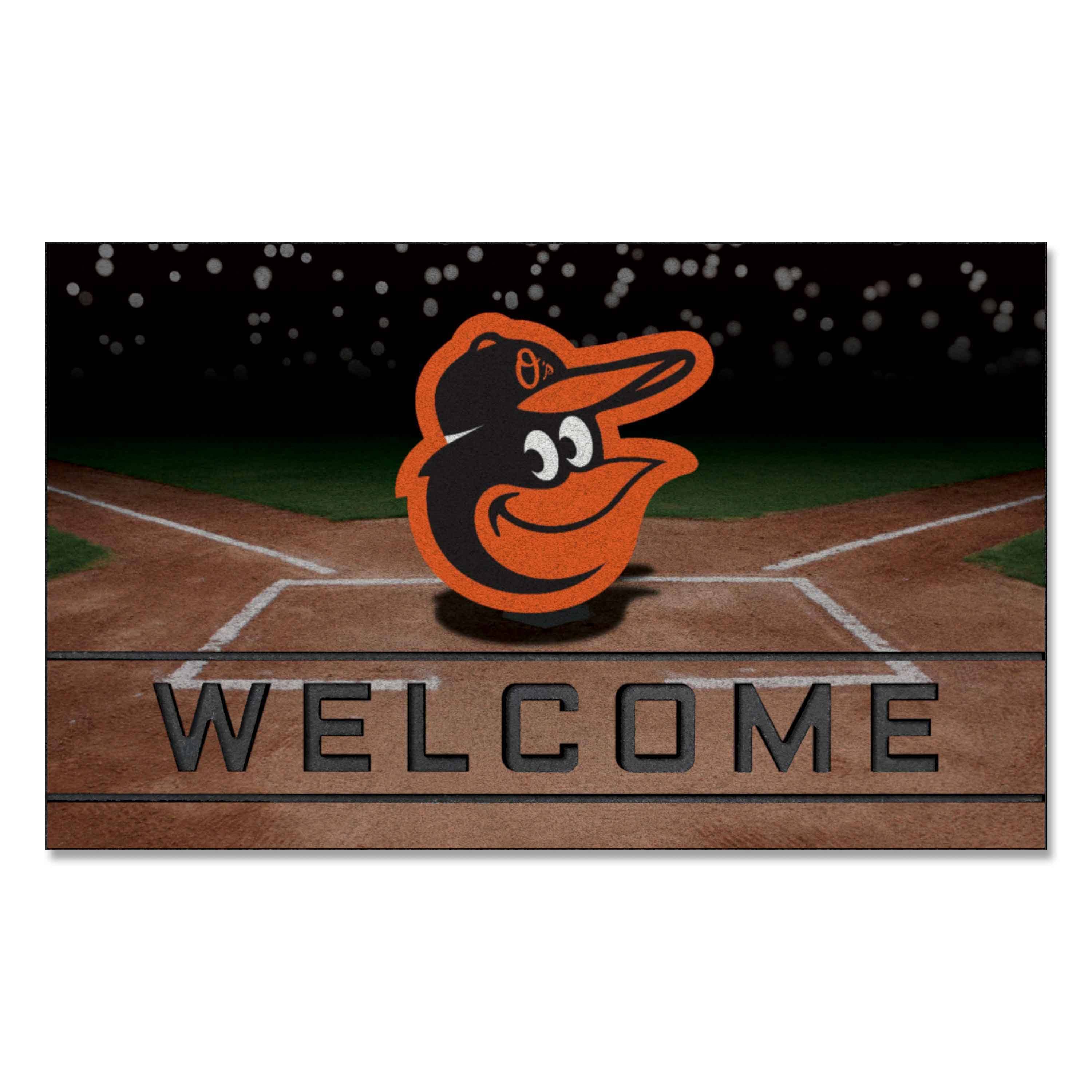 Baltimore Orioles Rubber Door Mat - 18in. x 30in. - Baltimore Orioles