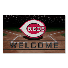 Cincinnati Reds Rubber Door Mat - 18in. x 30in. - Cincinnati Reds