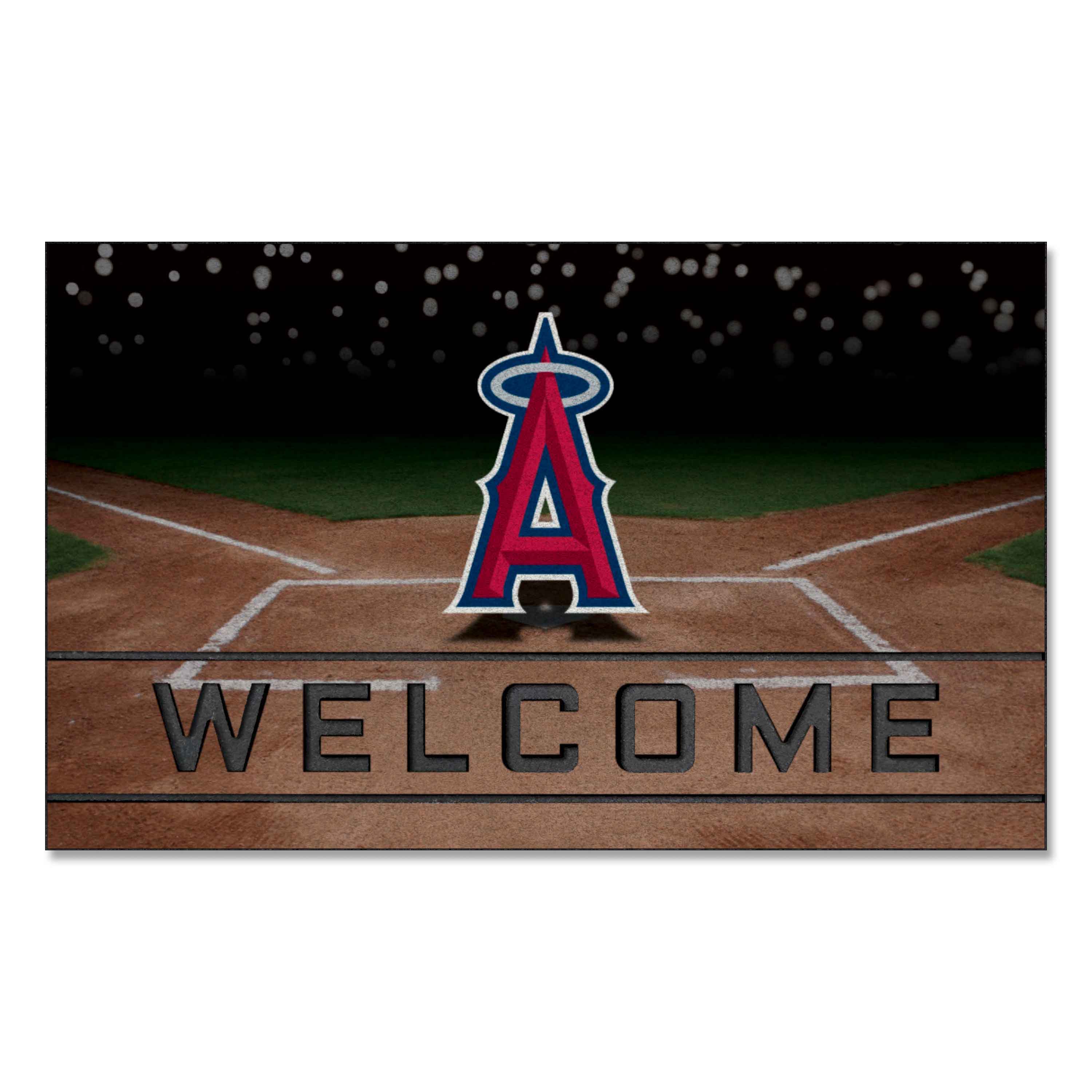 Los Angeles Angels Rubber Door Mat - 18in. x 30in.