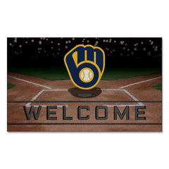 Milwaukee Brewers Rubber Door Mat - 18in. x 30in.