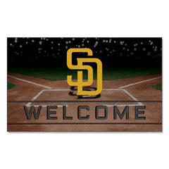 San Diego Padres Rubber Door Mat - 18in. x 30in.