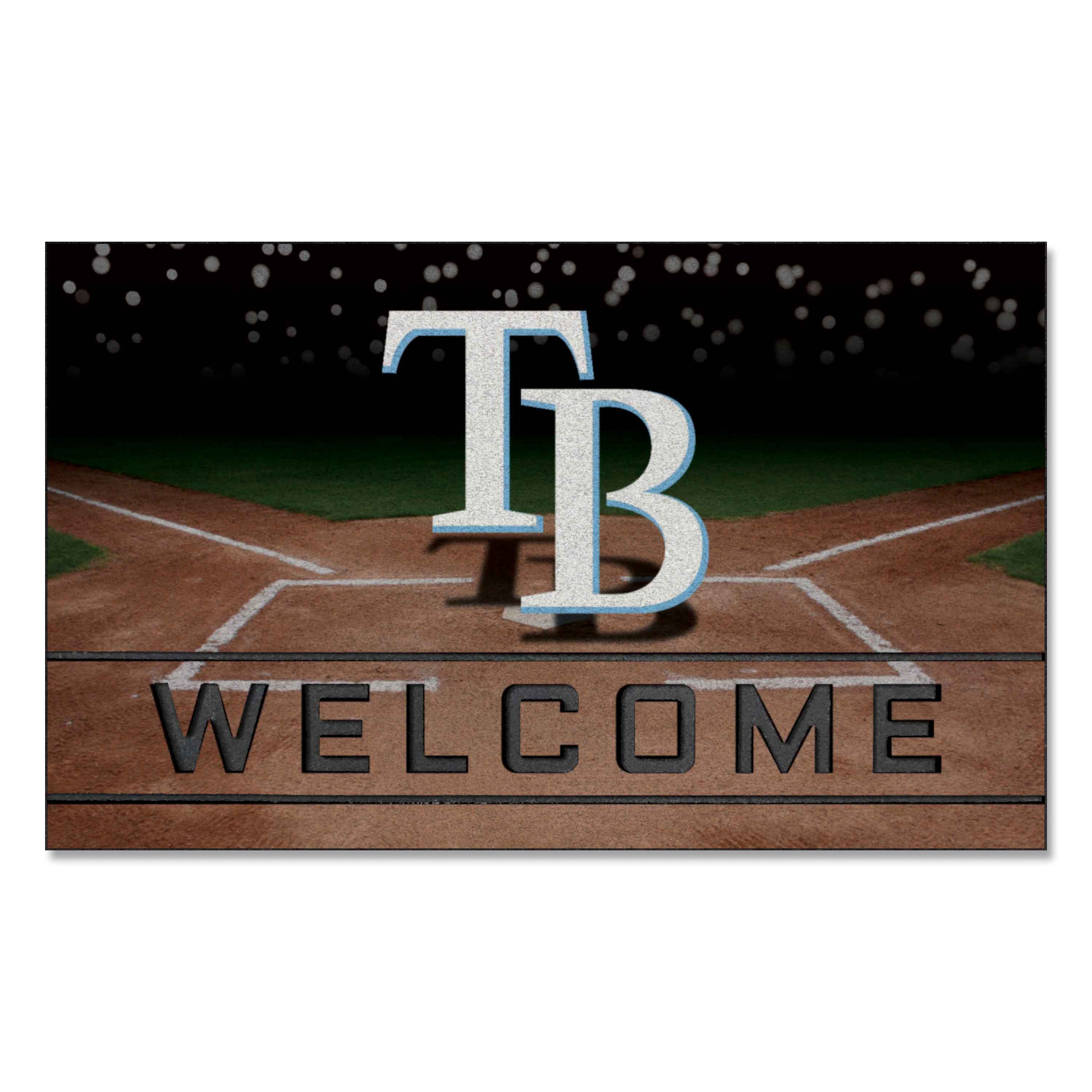 Tampa Bay Rays Rubber Door Mat - 18in. x 30in.