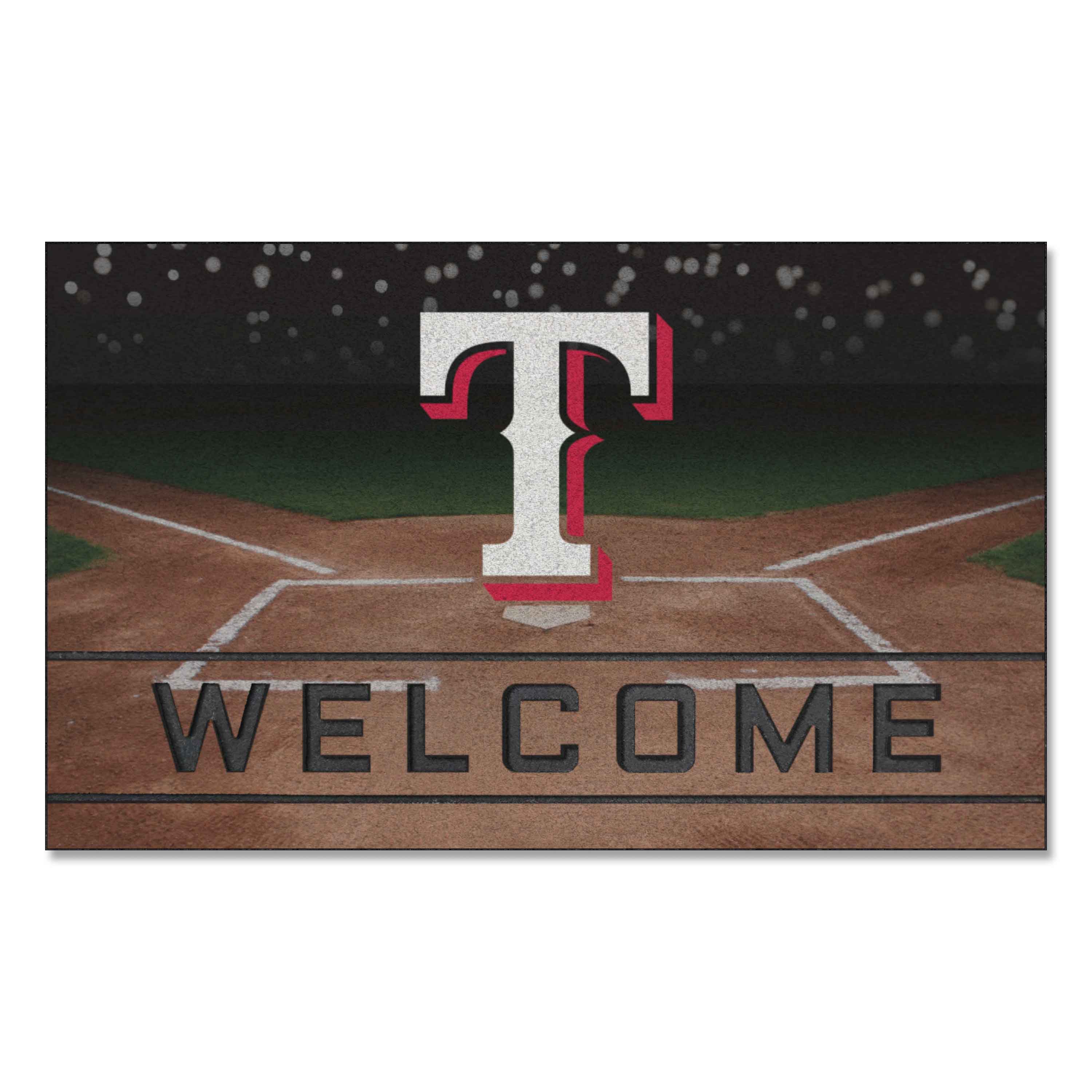 Texas Rangers Rubber Door Mat - 18in. x 30in.