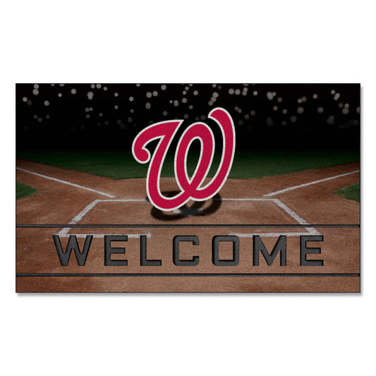 Washington Nationals Rubber Door Mat - 18in. x 30in.