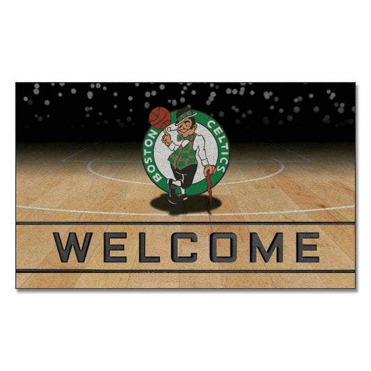 Boston Celtics Rubber Door Mat - 18in. x 30in. - Boston Celtics