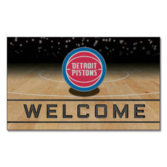 Detroit Pistons Rubber Door Mat - 18in. x 30in.