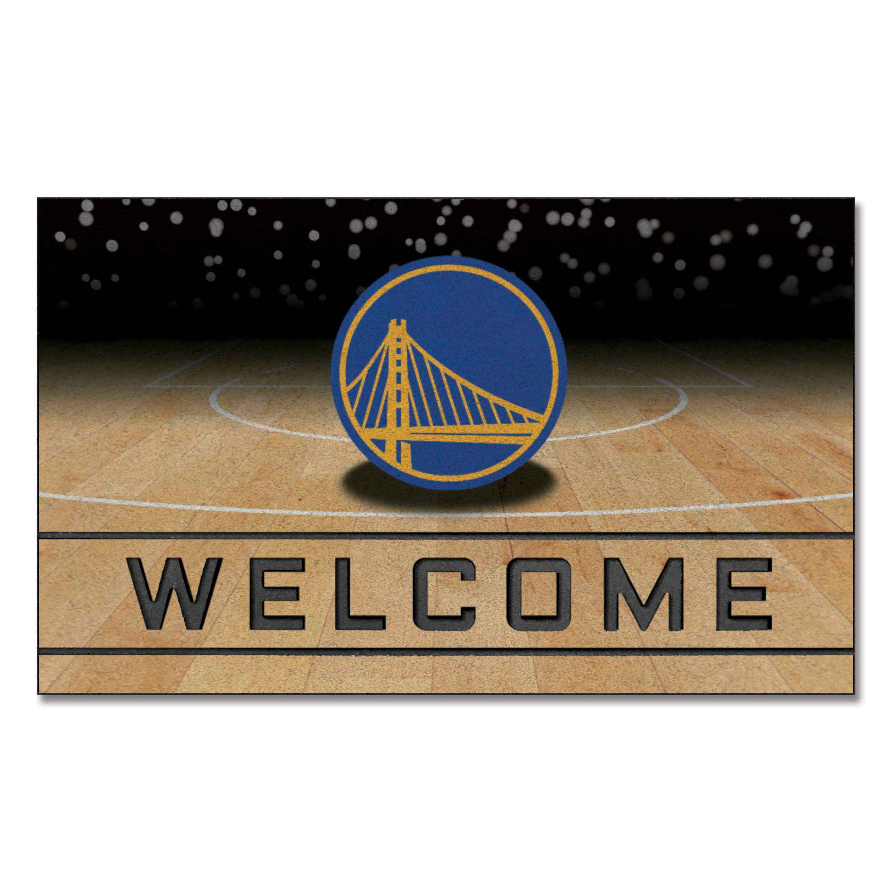 Golden State Warriors Rubber Door Mat - 18in. x 30in.