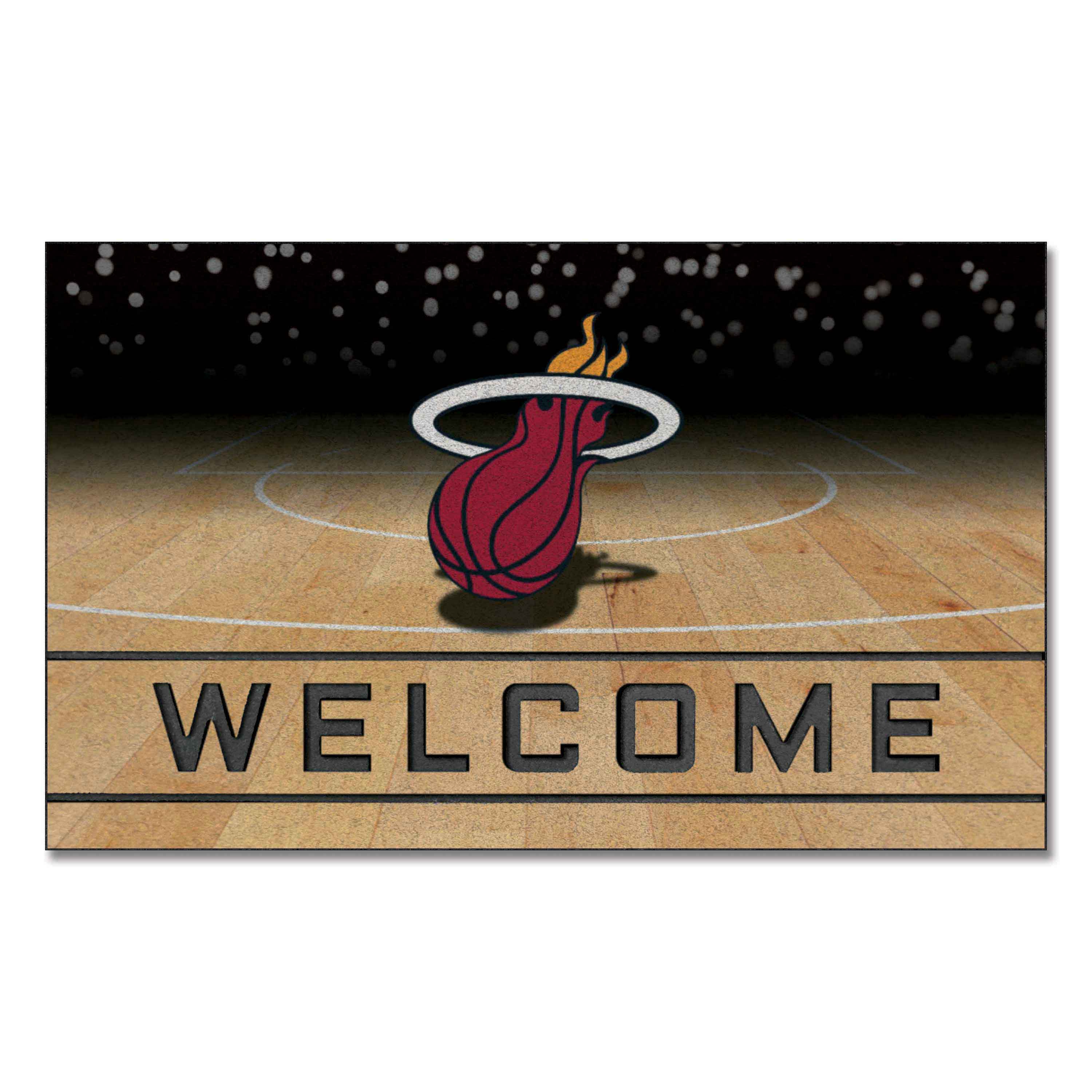 Miami Heat Rubber Door Mat - 18in. x 30in.