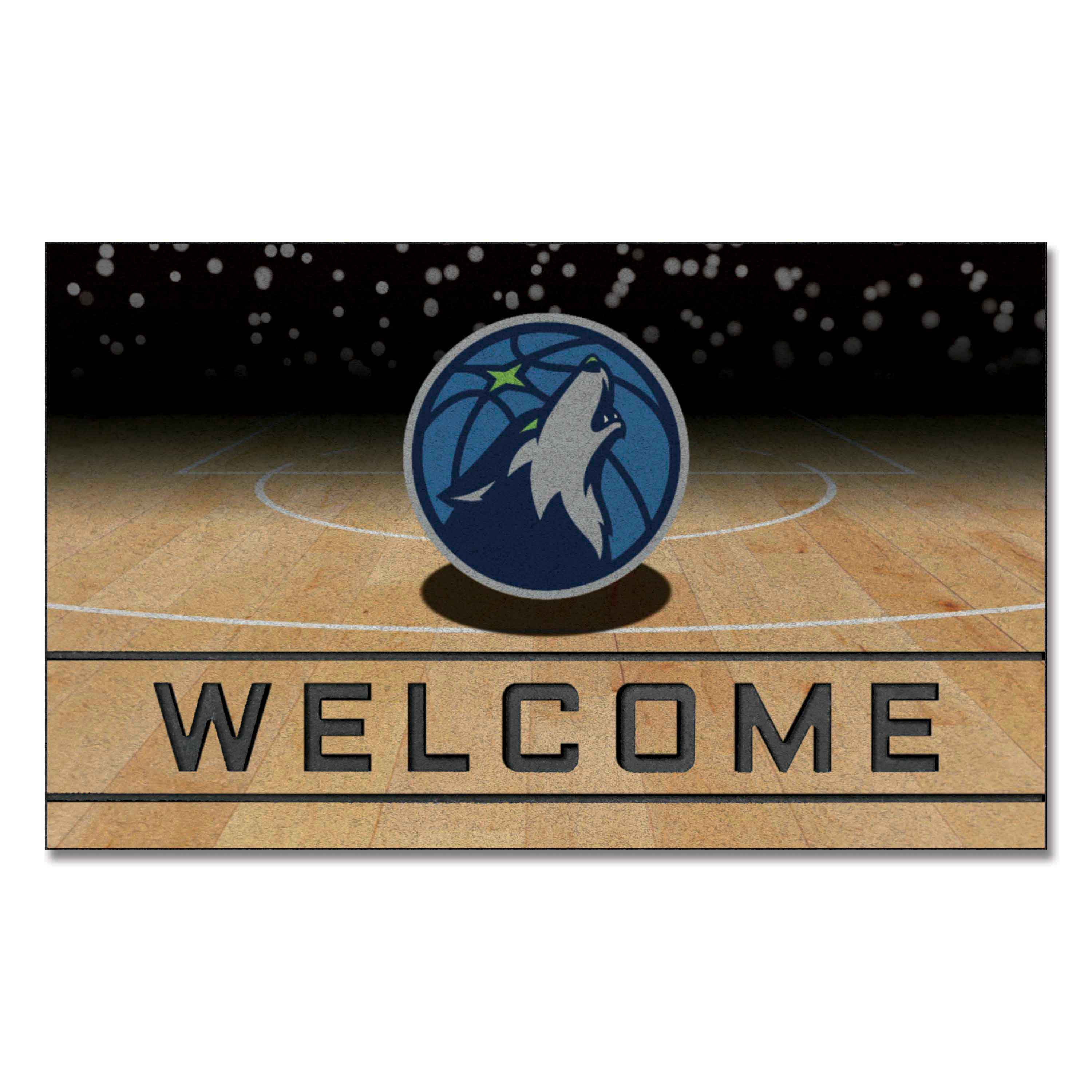 Minnesota Timberwolves Rubber Door Mat - 18in. x 30in.