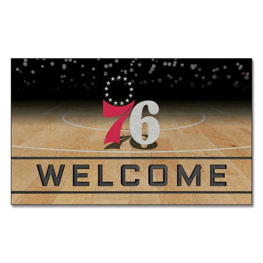 Philadelphia 76ers Rubber Door Mat - 18in. x 30in.