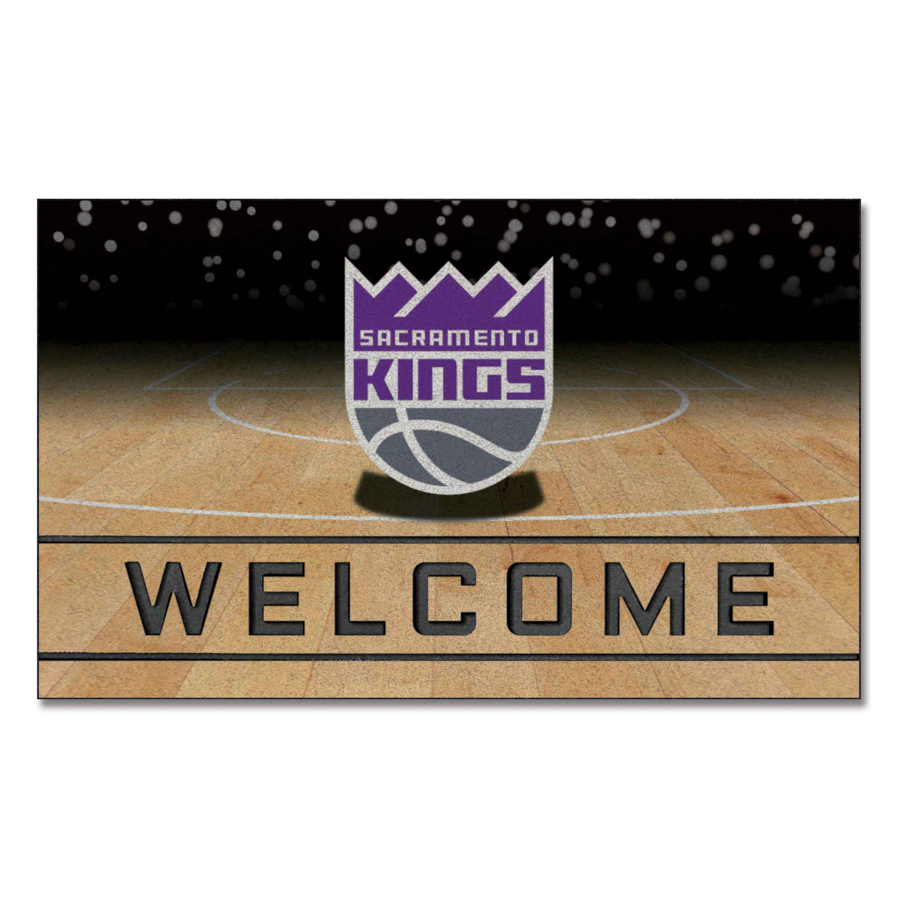 Sacramento Kings Rubber Door Mat - 18in. x 30in. - Sacramento Kings