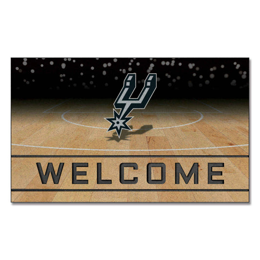 San Antonio Spurs Rubber Door Mat - 18in. x 30in.