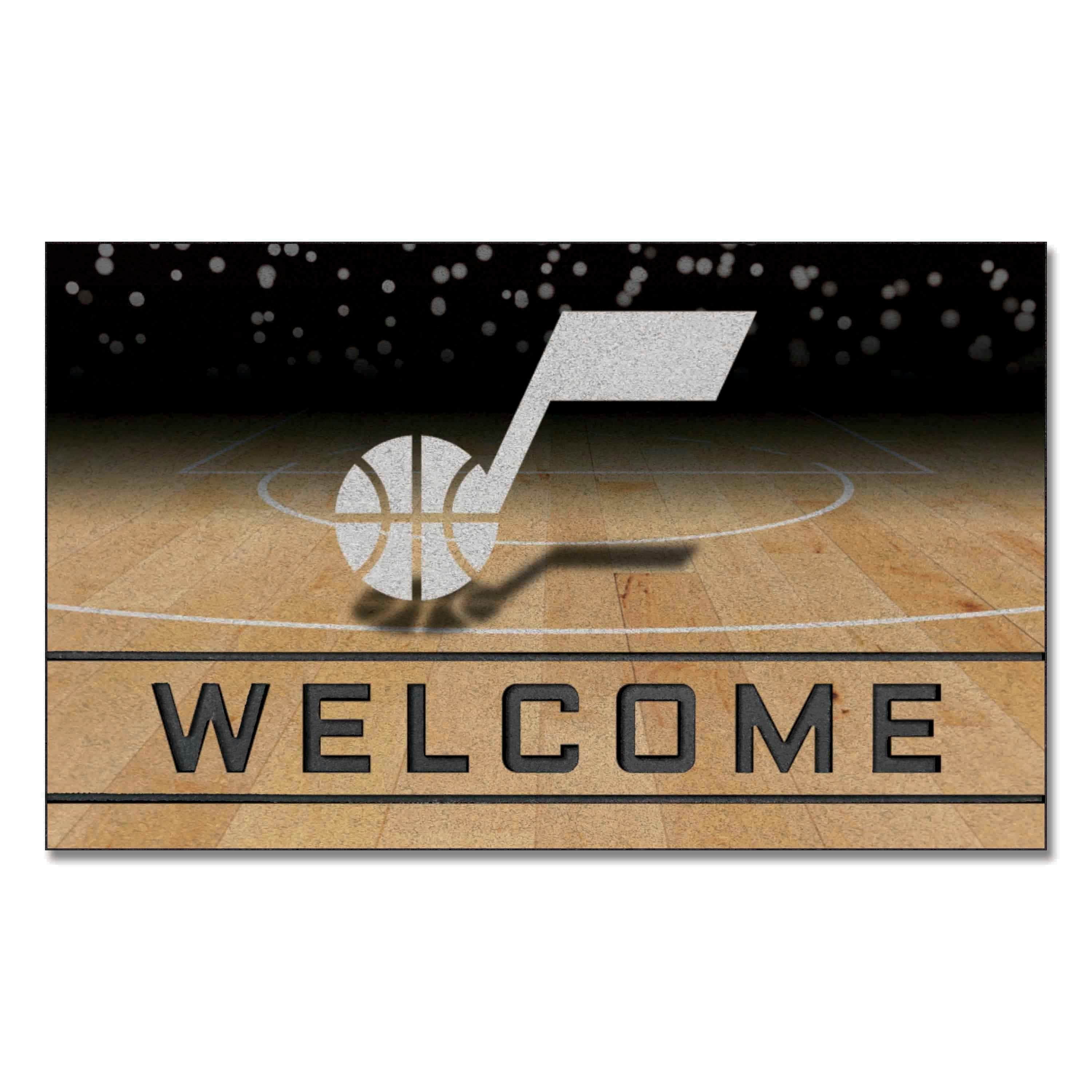 Utah Jazz Rubber Door Mat - 18in. x 30in.