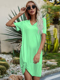 V-Neck Short Sleeve Mini Dress - Flyclothing LLC