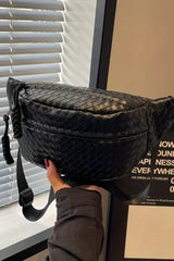 Zenana Vegan Leather Woven Atlas Crossbody Bum Bag