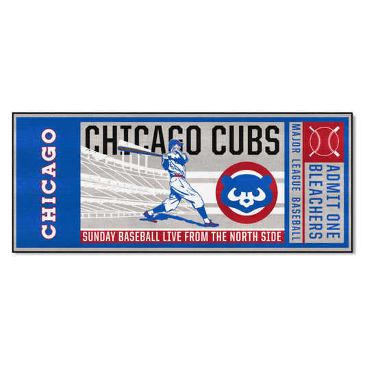 Chicago Cubs Ticket Runner Rug - 30in. x 72in.1990 - Chicago Cubs