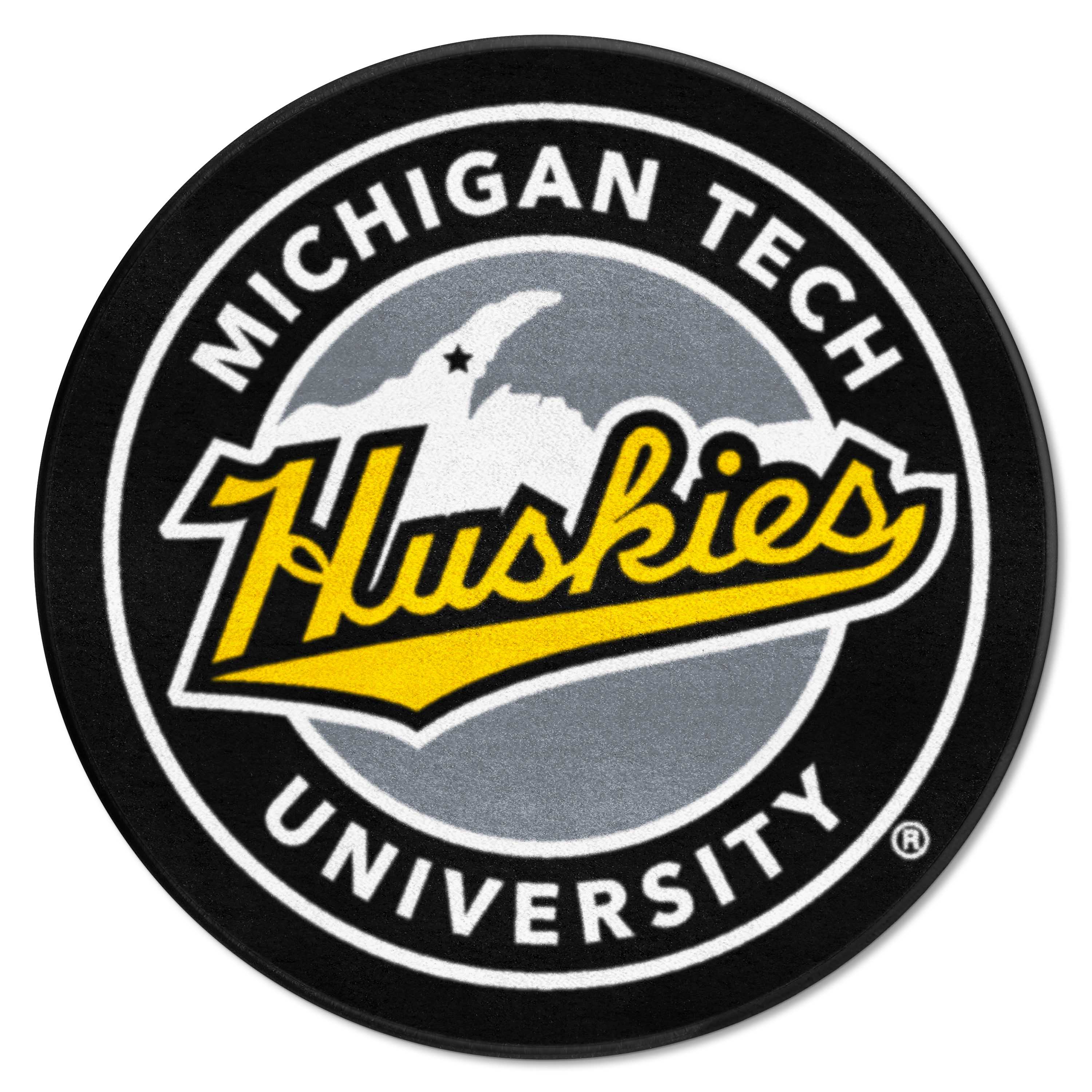 Michigan Tech Huskies Roundel Rug - 27in. Diameter