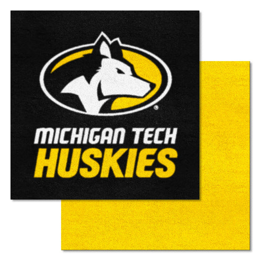 Michigan Tech Huskies Team Carpet Tiles - 45 Sq Ft.