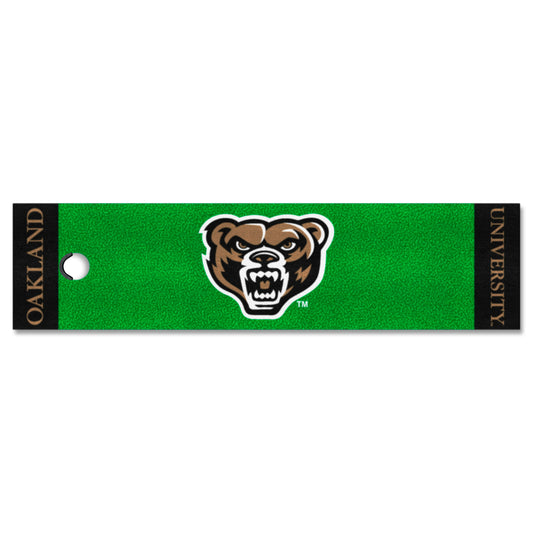 Oakland Golden Grizzlies Putting Green Mat - 1.5ft. x 6ft.