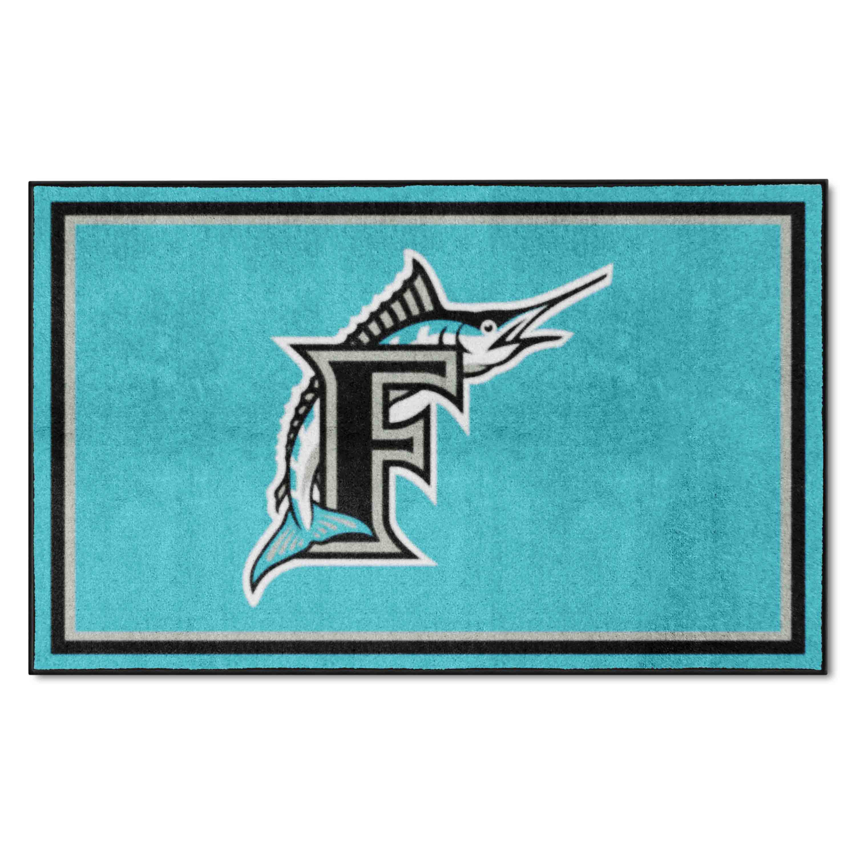 Florida Marlins 4ft. x 6ft. Plush Area Rug