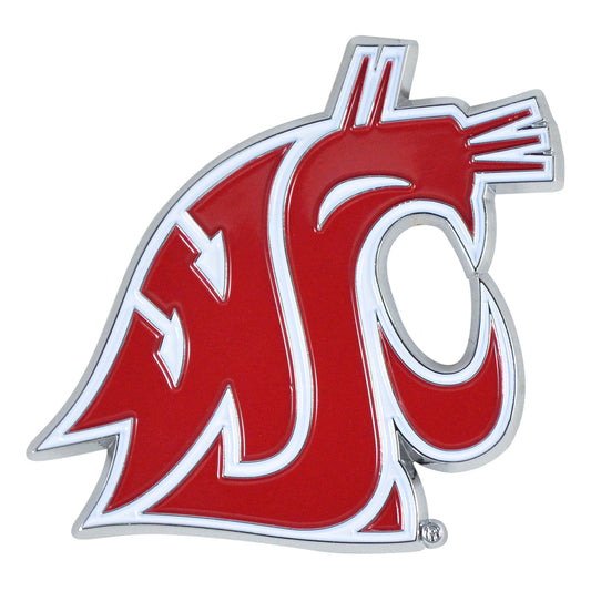 Washington State Cougars 3D Color Metal Emblem