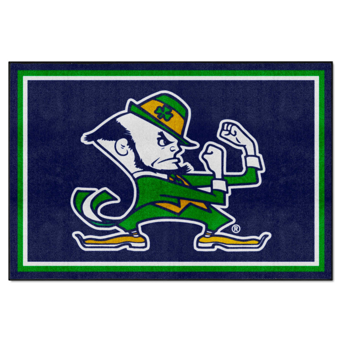 Notre Dame Fighting Irish 5ft. x 8 ft. Plush Area Rug, Leprechaun