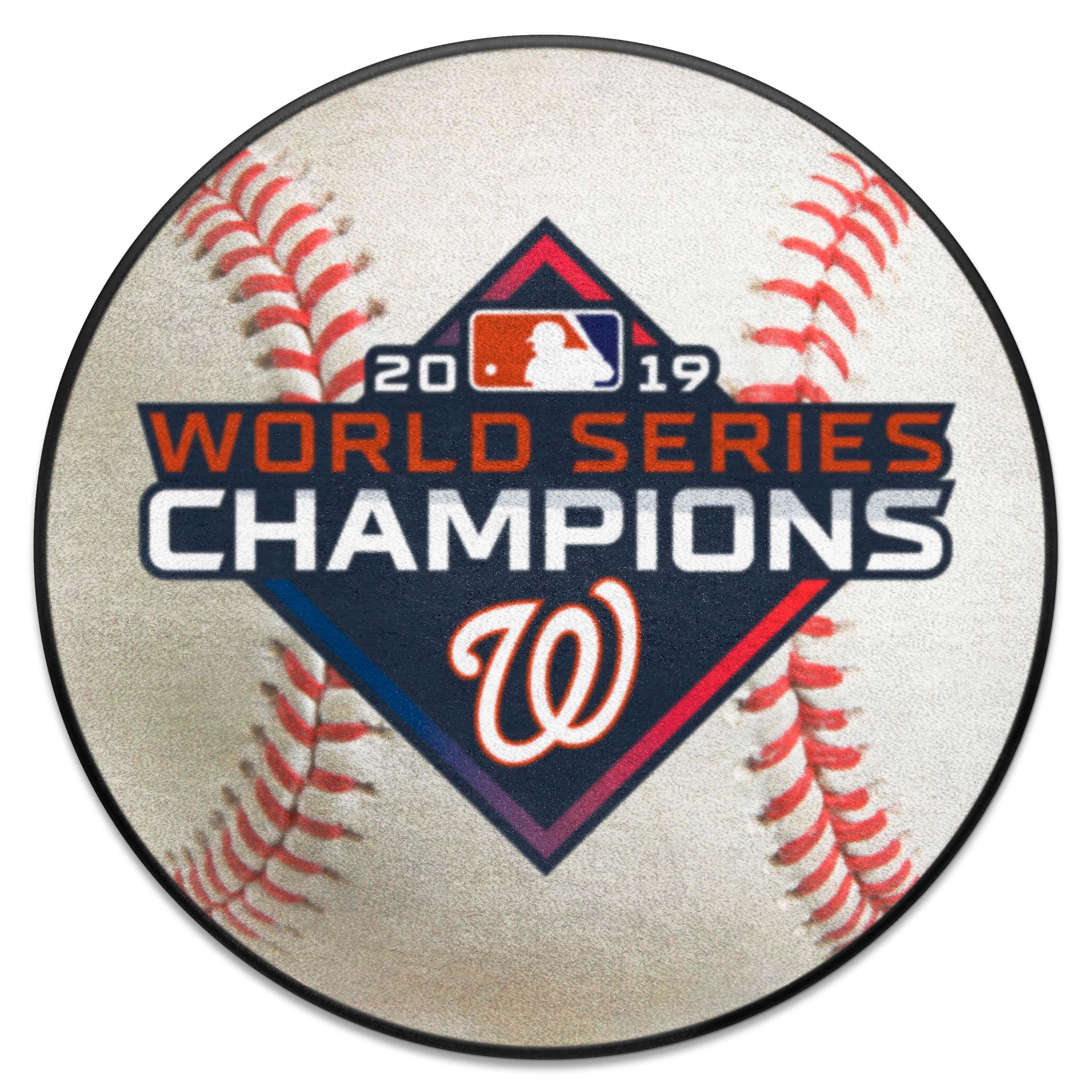 Washington Nationals 2019 World Series Champions Baseball Rug - 27in. Diameter