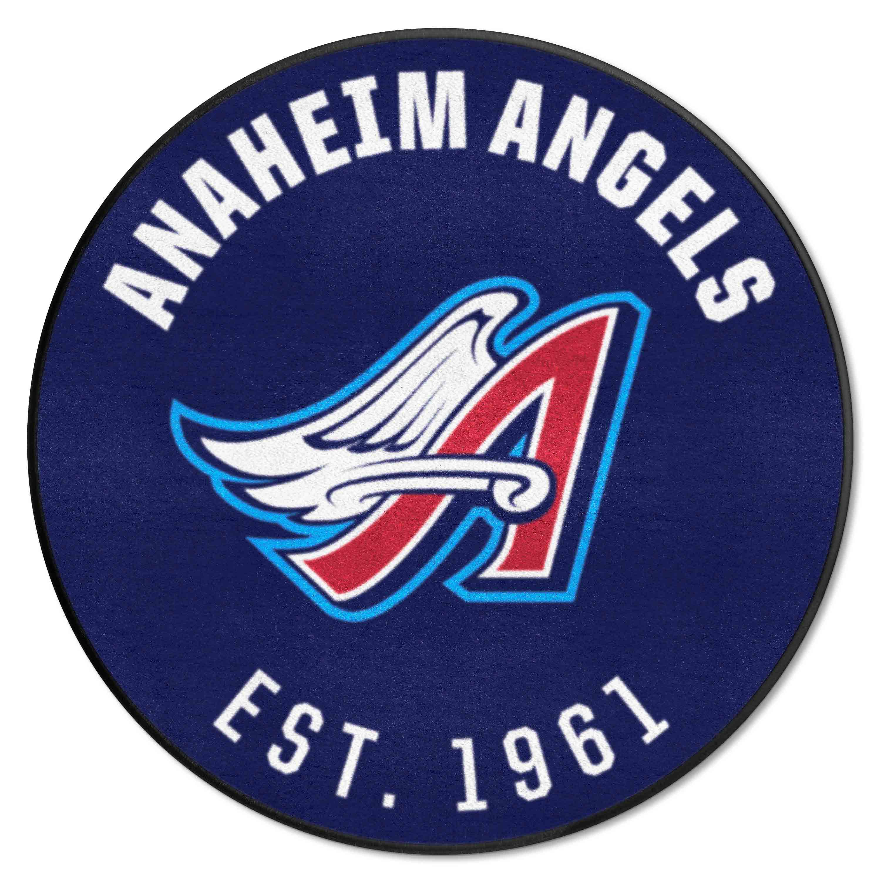 Anaheim Angels Roundel Rug - 27in. Diameter 1997 Retro Logo